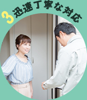 ３迅速丁寧な対応